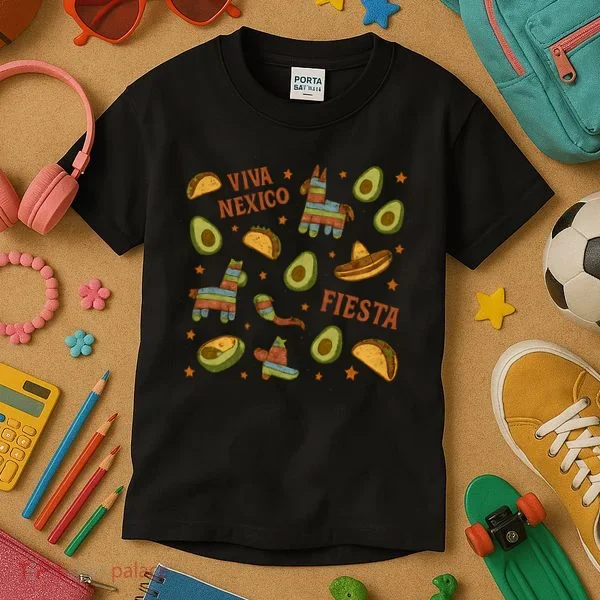 Viva Mexico Fiesta Kids T-Shirt