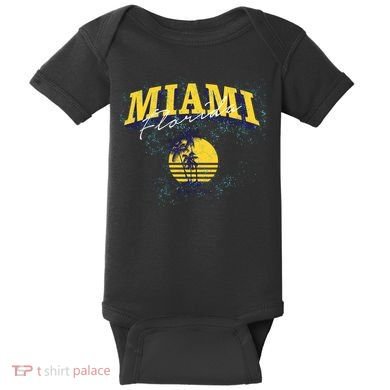 Vintage Miami Florida Beach Fun Baby Bodysuit