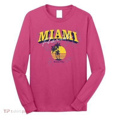 Vintage Miami Florida Beach Fun Long Sleeve Shirt