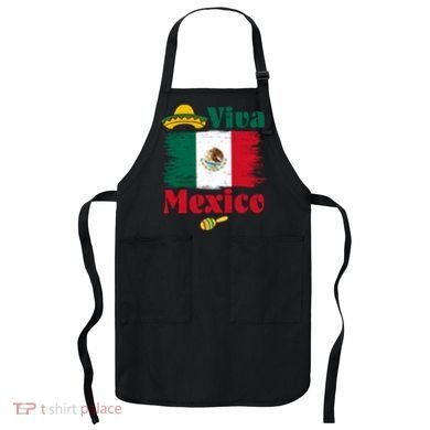 Viva Mexico Flag Mexican Independence Day Apron