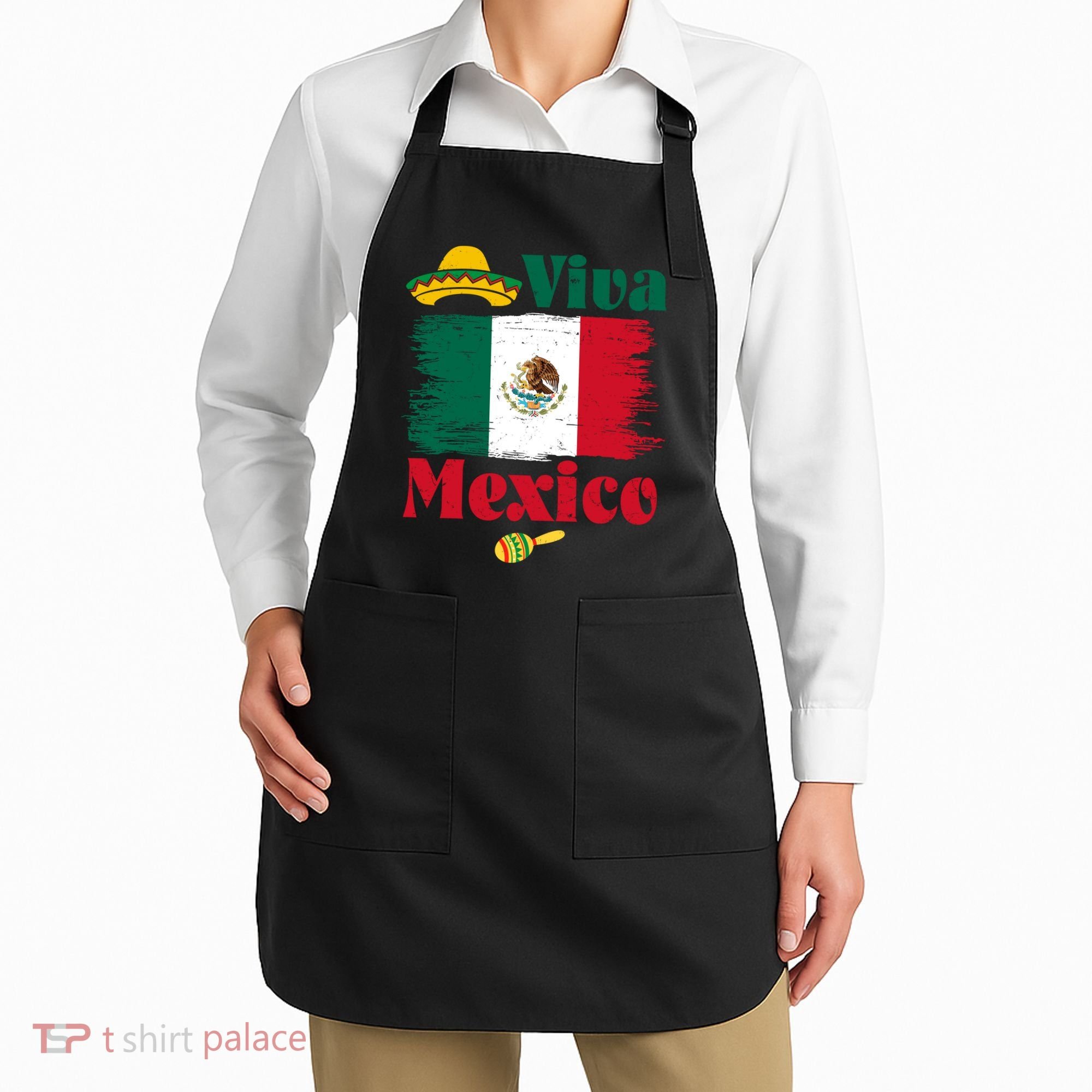 Viva Mexico Flag Mexican Independence Day Apron