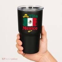 Viva Mexico Flag Mexican Independence Day Tumbler thumb 2