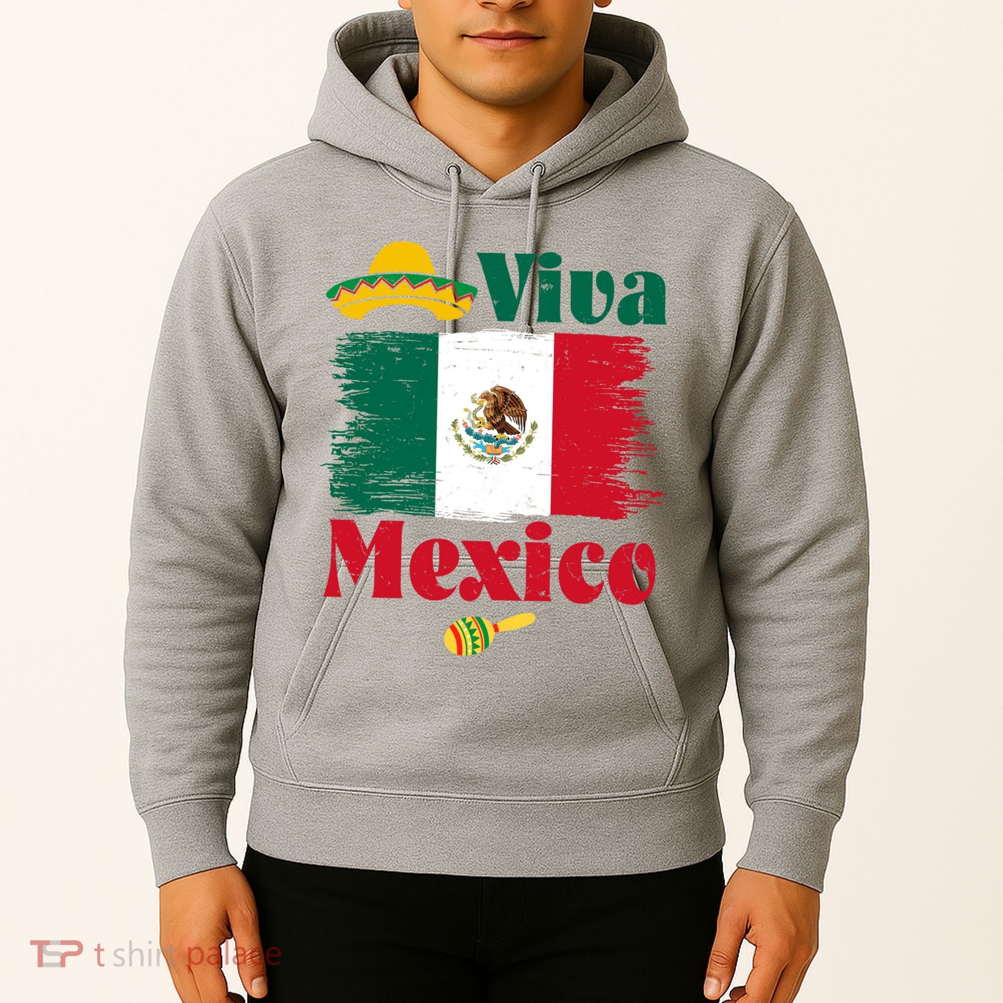 Viva Mexico Flag Mexican Independence Day Hoodie