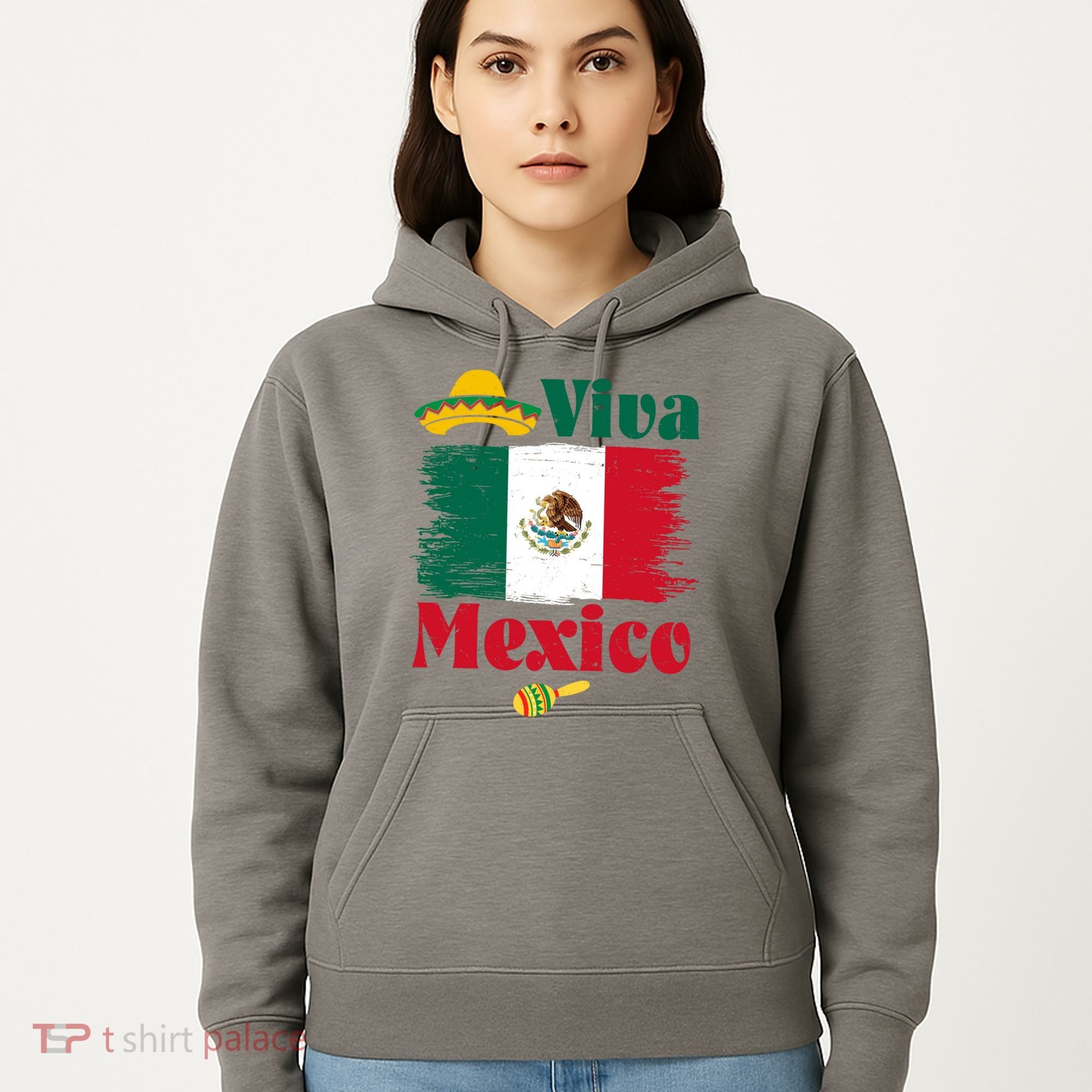 Viva Mexico Flag Mexican Independence Day Hoodie