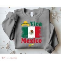 Viva Mexico Flag Mexican Independence Day Sweatshirt thumb 2