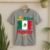 Viva Mexico Flag Mexican Independence Day T-Shirt thumb 2