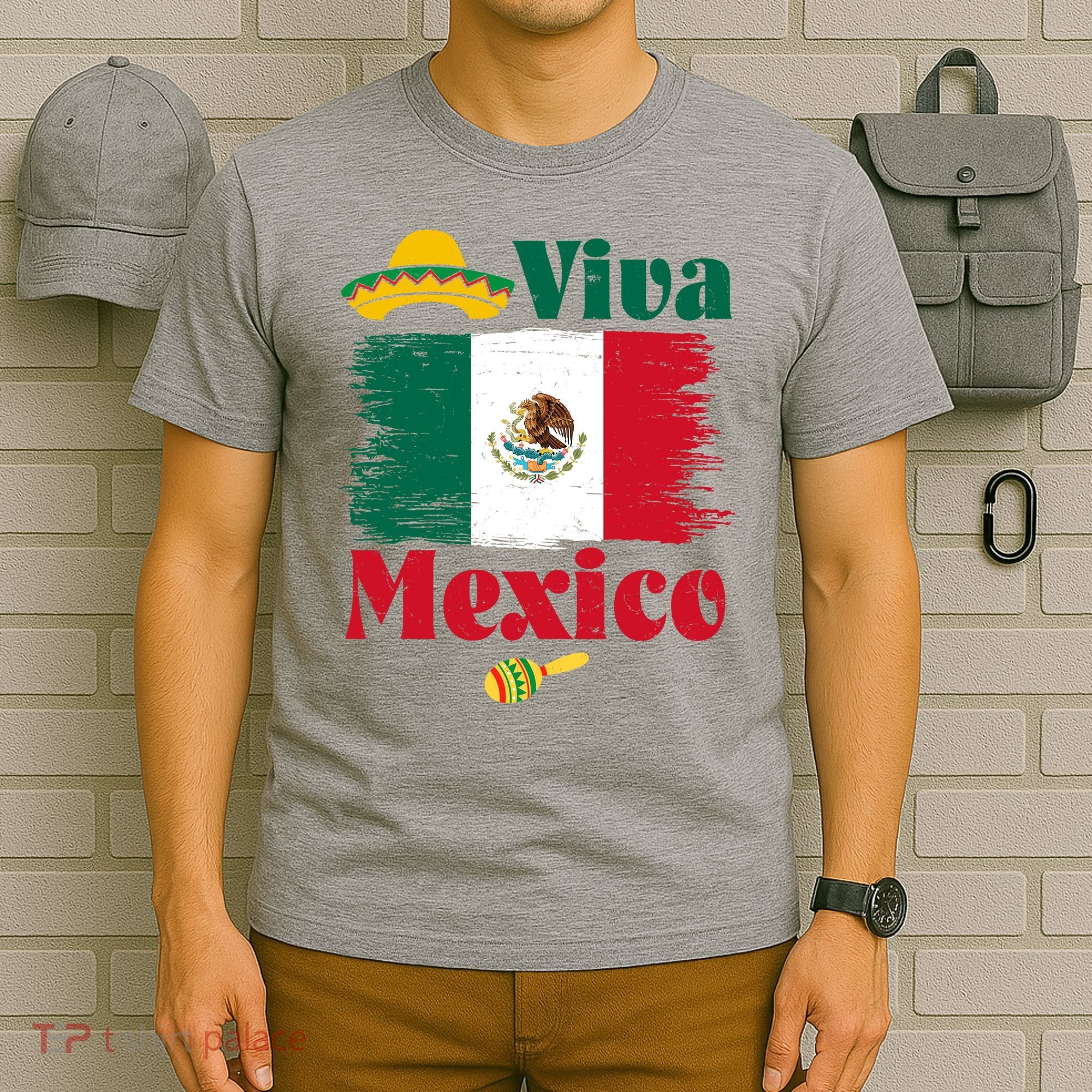 Viva Mexico Flag Mexican Independence Day T-Shirt