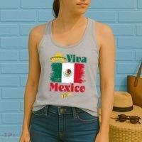 Viva Mexico Flag Mexican Independence Day Women's Tank Top thumb 2