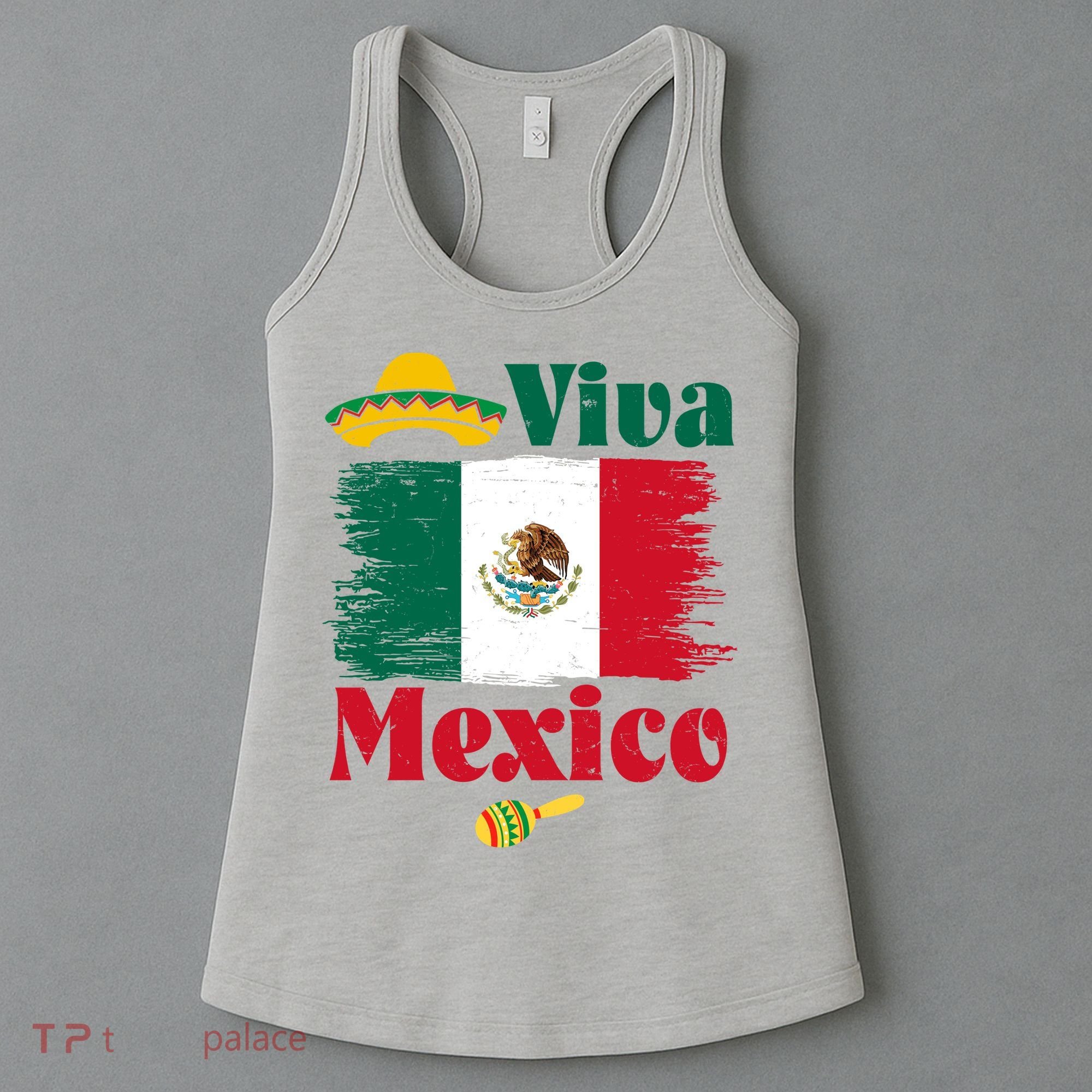 Viva Mexico Flag Mexican Independence Day Women's Tank Top