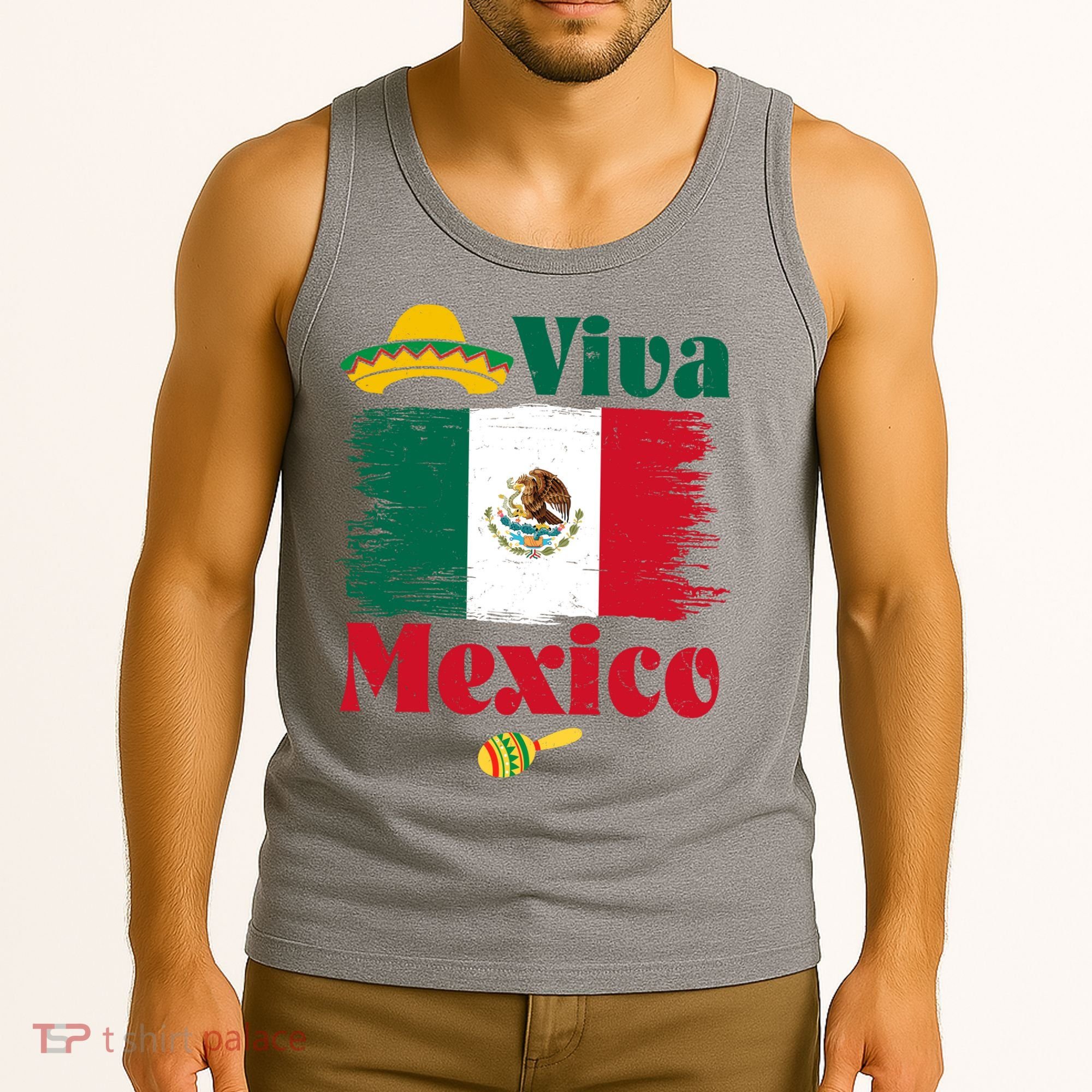 Viva Mexico Flag Mexican Independence Day Tank Top