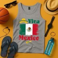 Viva Mexico Flag Mexican Independence Day Tank Top thumb 4