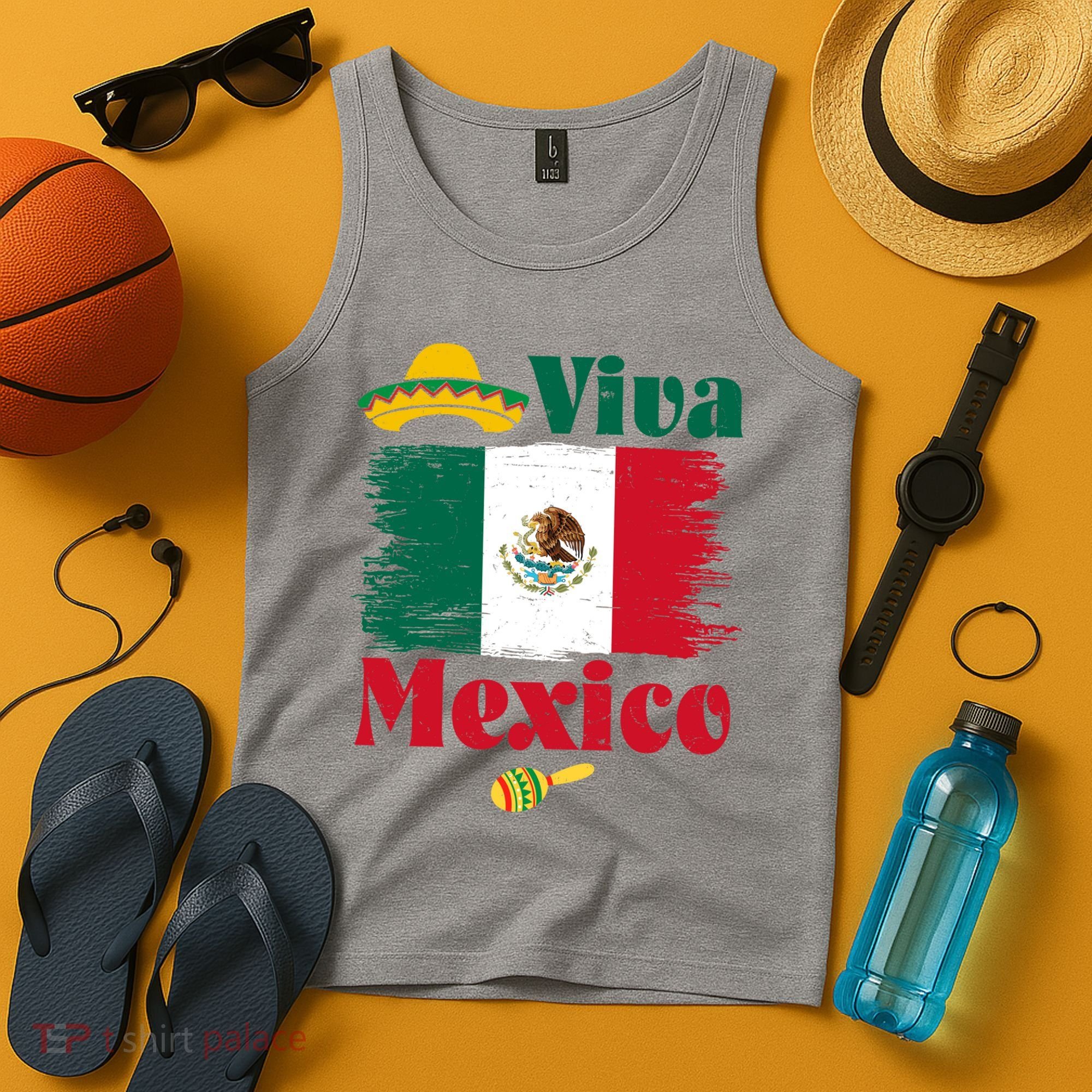 Viva Mexico Flag Mexican Independence Day Tank Top