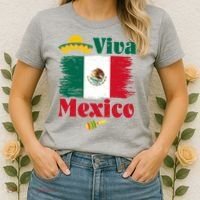 Viva Mexico Flag Mexican Independence Day Women's T-Shirt thumb 2