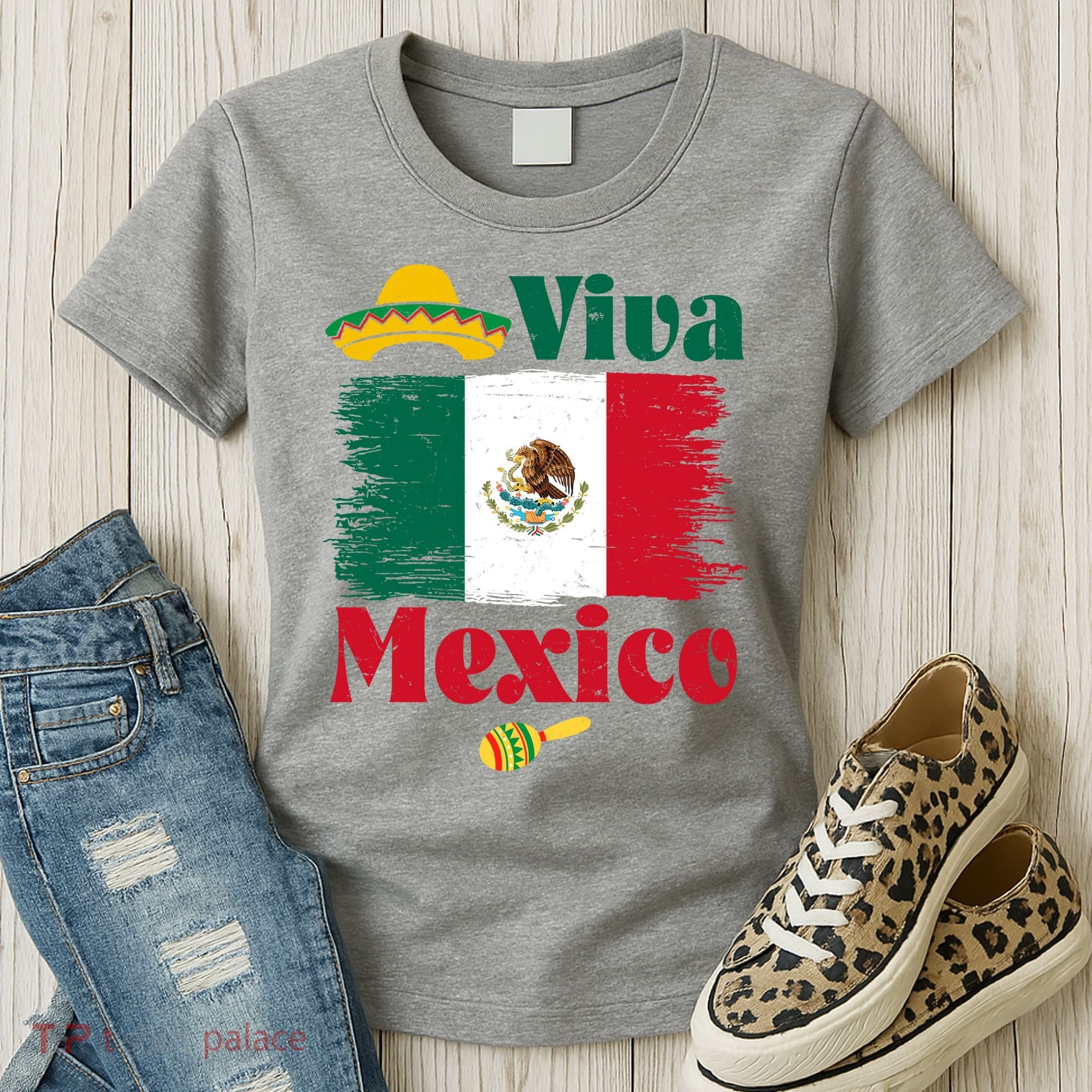 Viva Mexico Flag Mexican Independence Day Women's T-Shirt