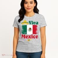Viva Mexico Flag Mexican Independence Day Women's T-Shirt thumb 4