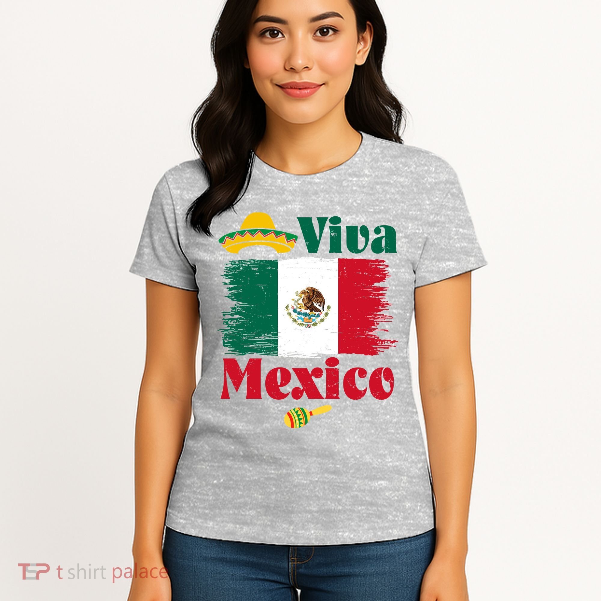 Viva Mexico Flag Mexican Independence Day Women's T-Shirt