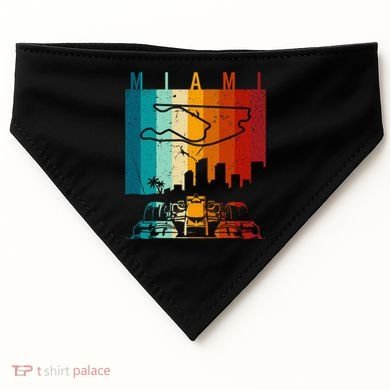 Vintage Miami Formula Racing Track Circuit USA-Made Doggie Bandana