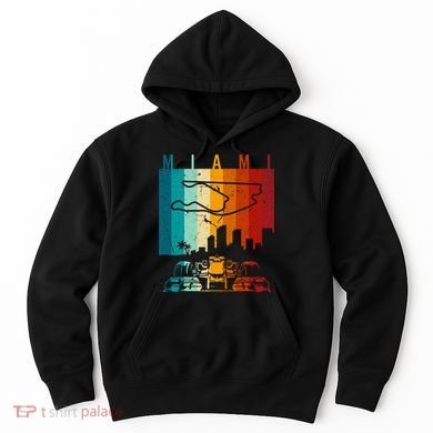 Vintage Miami Formula Racing Track Circuit Hoodie