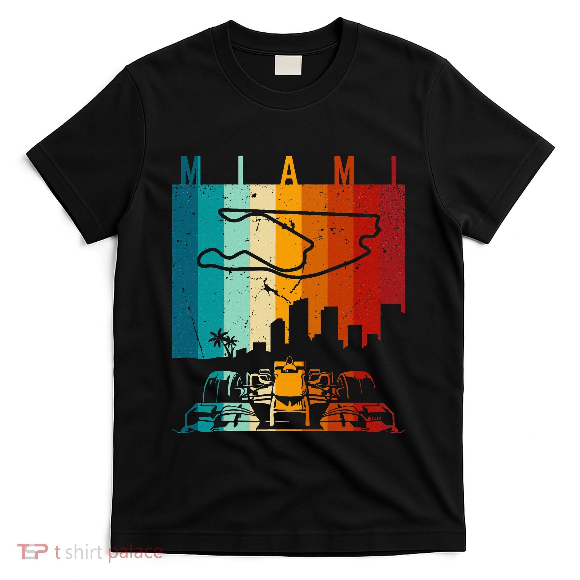 Vintage Miami Formula Racing Track Circuit T-Shirt