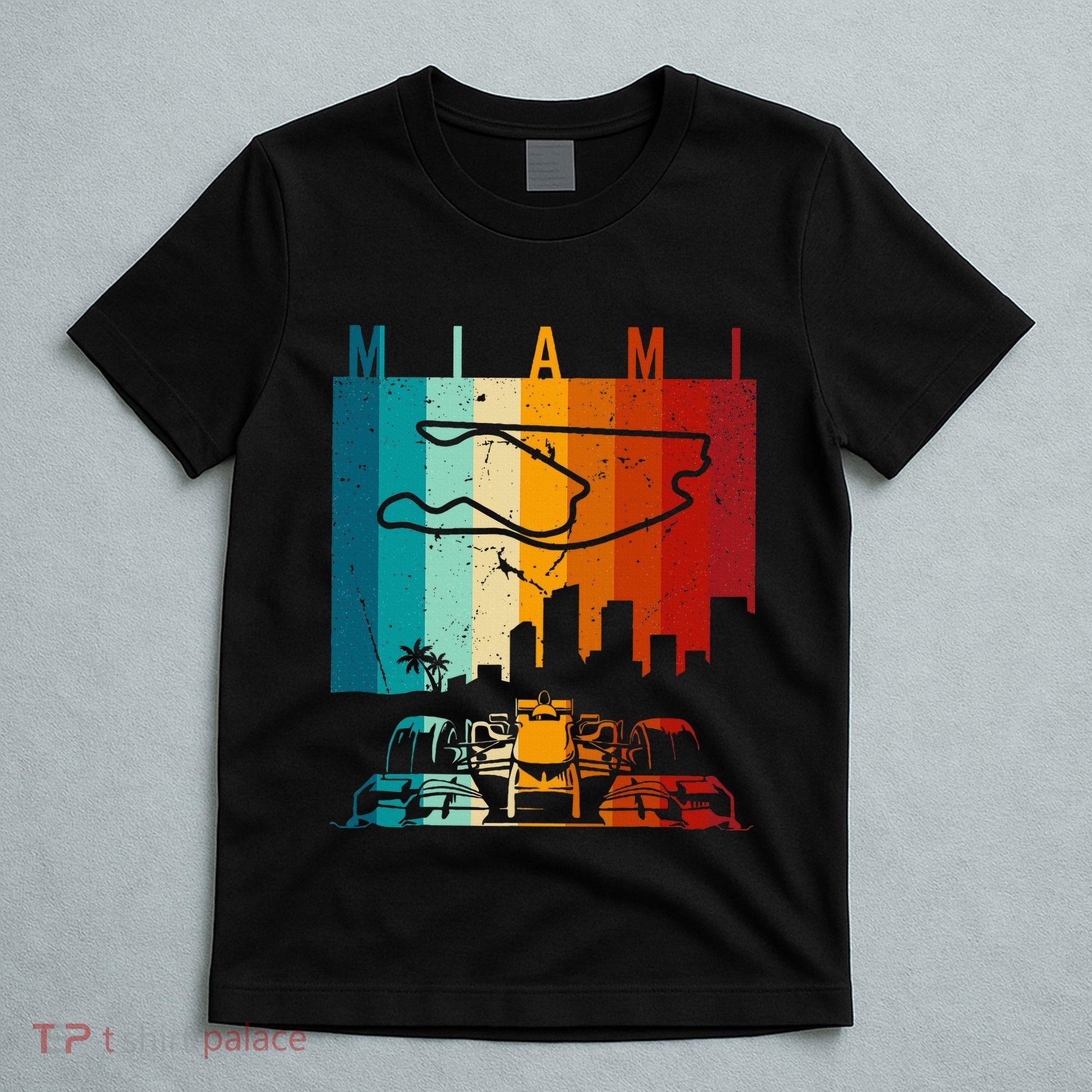 Vintage Miami Formula Racing Track Circuit T-Shirt