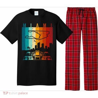 Vintage Miami Formula Racing Track Circuit Pajama Set