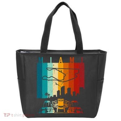 Vintage Miami Formula Racing Track Circuit Tote Bag