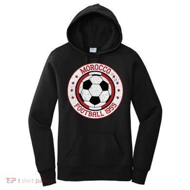 Vintage Morocco Football 1955 Soccer Women's Hoodie