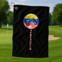 Venezuela Moon Flag Pride Venezuelan Flag Roots Souvenir Gift Golf Towel thumb 1