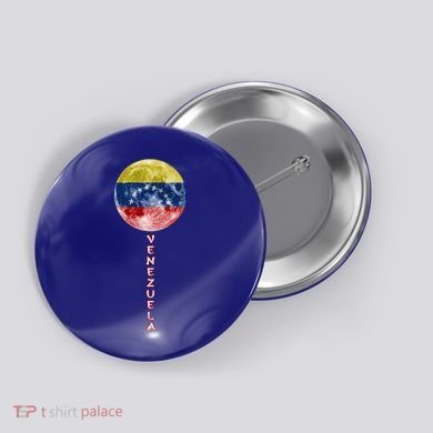 Venezuela Moon Flag Pride Venezuelan Flag Roots Souvenir Gift Button