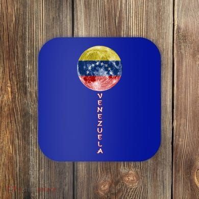 Venezuela Moon Flag Pride Venezuelan Flag Roots Souvenir Gift Coaster