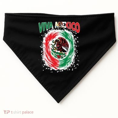 Viva Mexico Flag Mexican Independence Day USA-Made Doggie Bandana