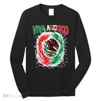 Viva Mexico Flag Mexican Independence Day Long Sleeve Shirt thumb 0