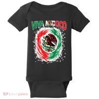 Viva Mexico Flag Mexican Independence Day Baby Bodysuit thumb 0