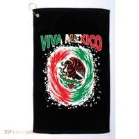 Viva Mexico Flag Mexican Independence Day Golf Towel thumb 0