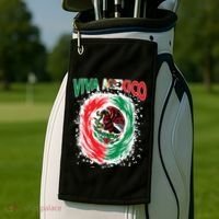 Viva Mexico Flag Mexican Independence Day Golf Towel thumb 2