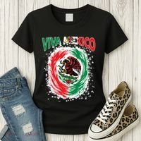 Viva Mexico Flag Mexican Independence Day Women's T-Shirt thumb 3