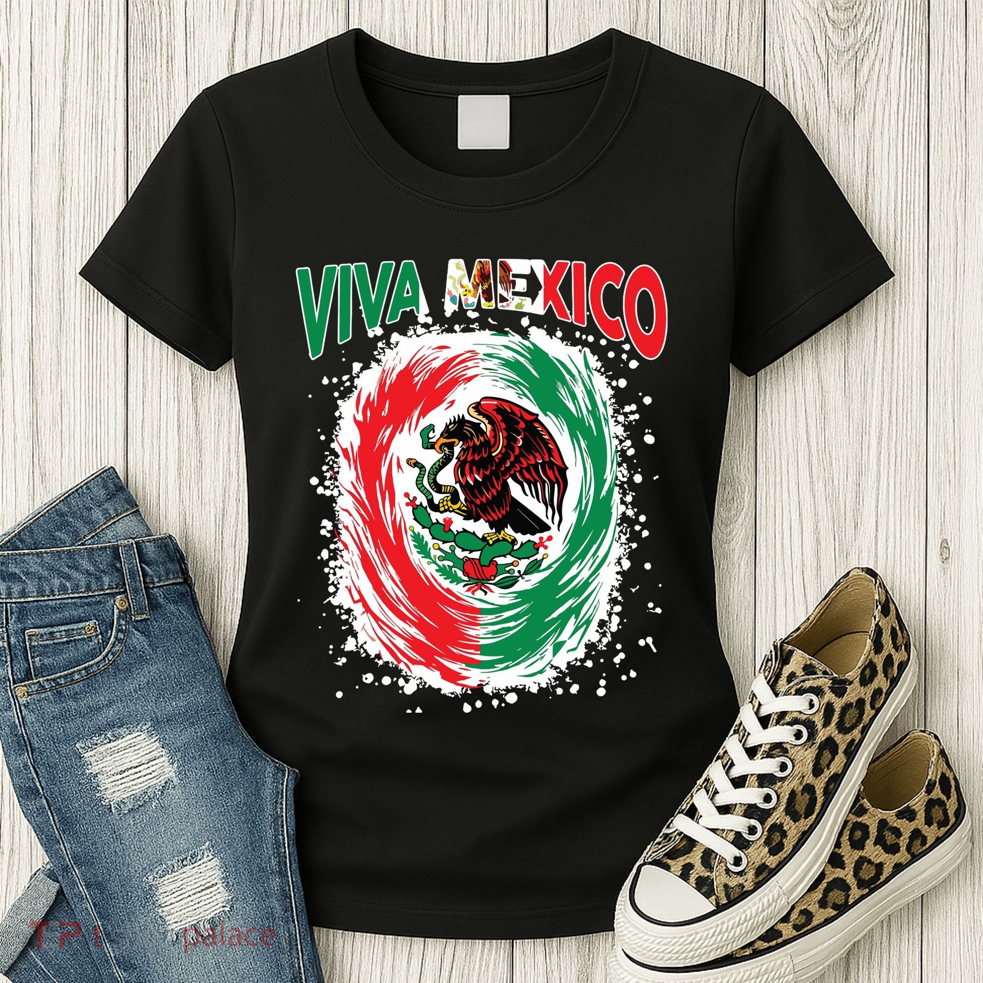 Viva Mexico Flag Mexican Independence Day Women's T-Shirt