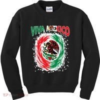 Viva Mexico Flag Mexican Independence Day Kids Sweatshirt thumb 0