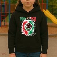 Viva Mexico Flag Mexican Independence Day Kids Hoodie thumb 3