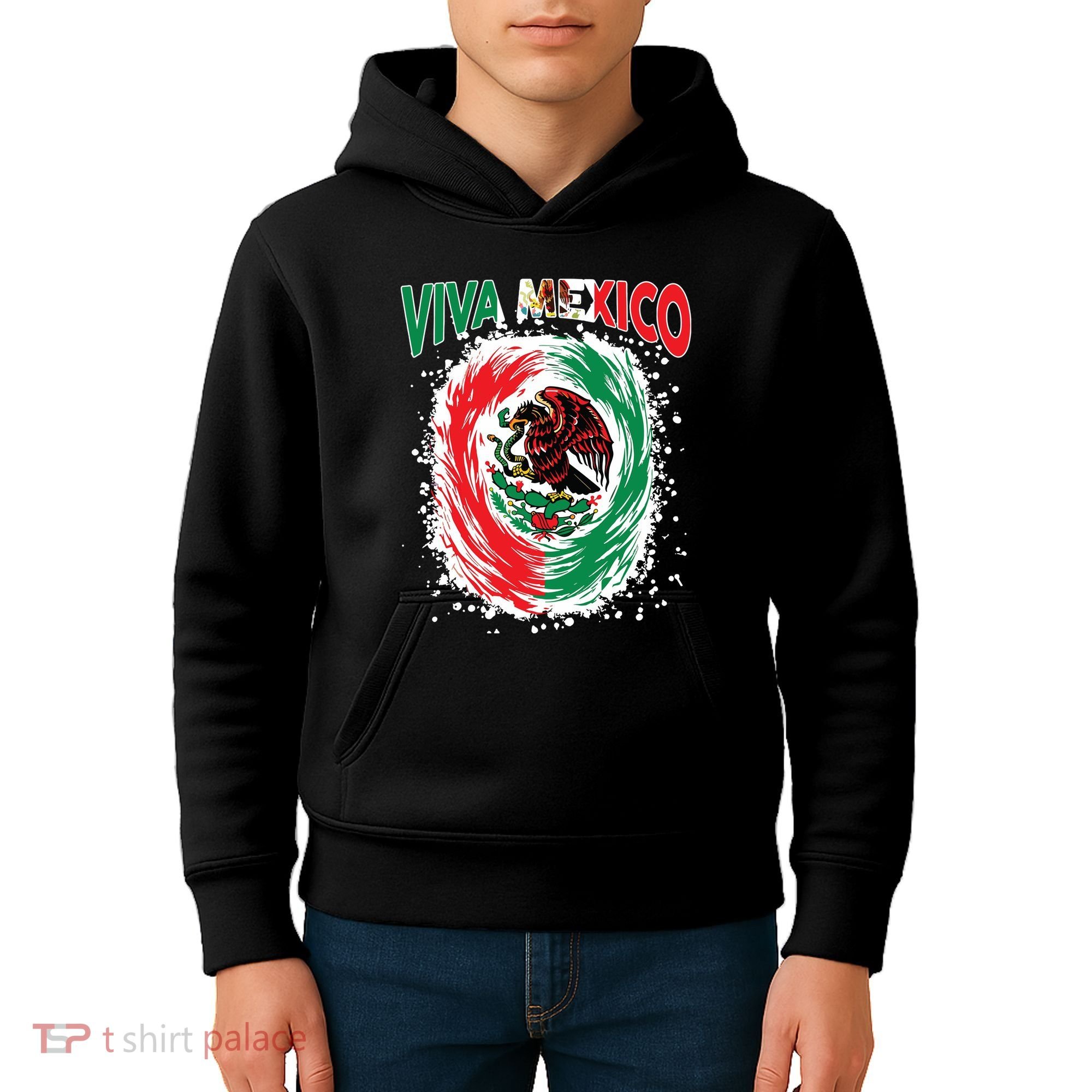 Viva Mexico Flag Mexican Independence Day Kids Hoodie