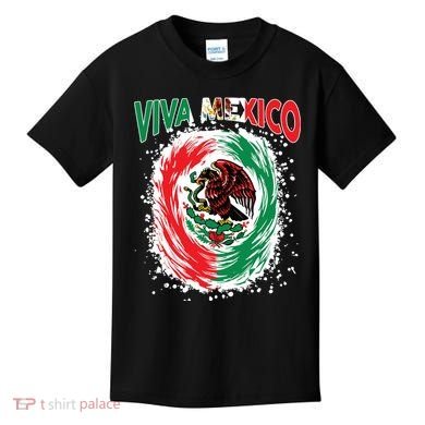 Viva Mexico Flag Mexican Independence Day Kids T-Shirt