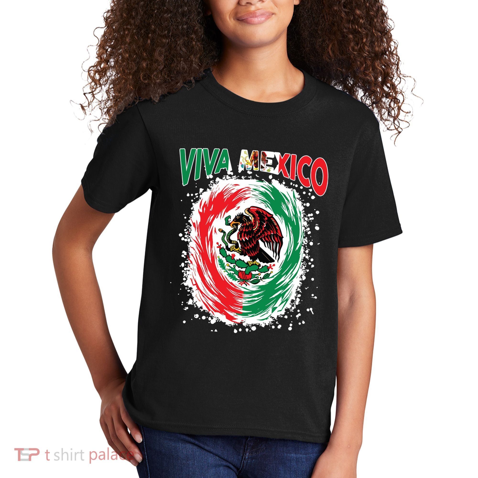 Viva Mexico Flag Mexican Independence Day Kids T-Shirt