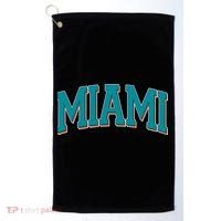 Varsity Miami Football Golf Towel thumb 0