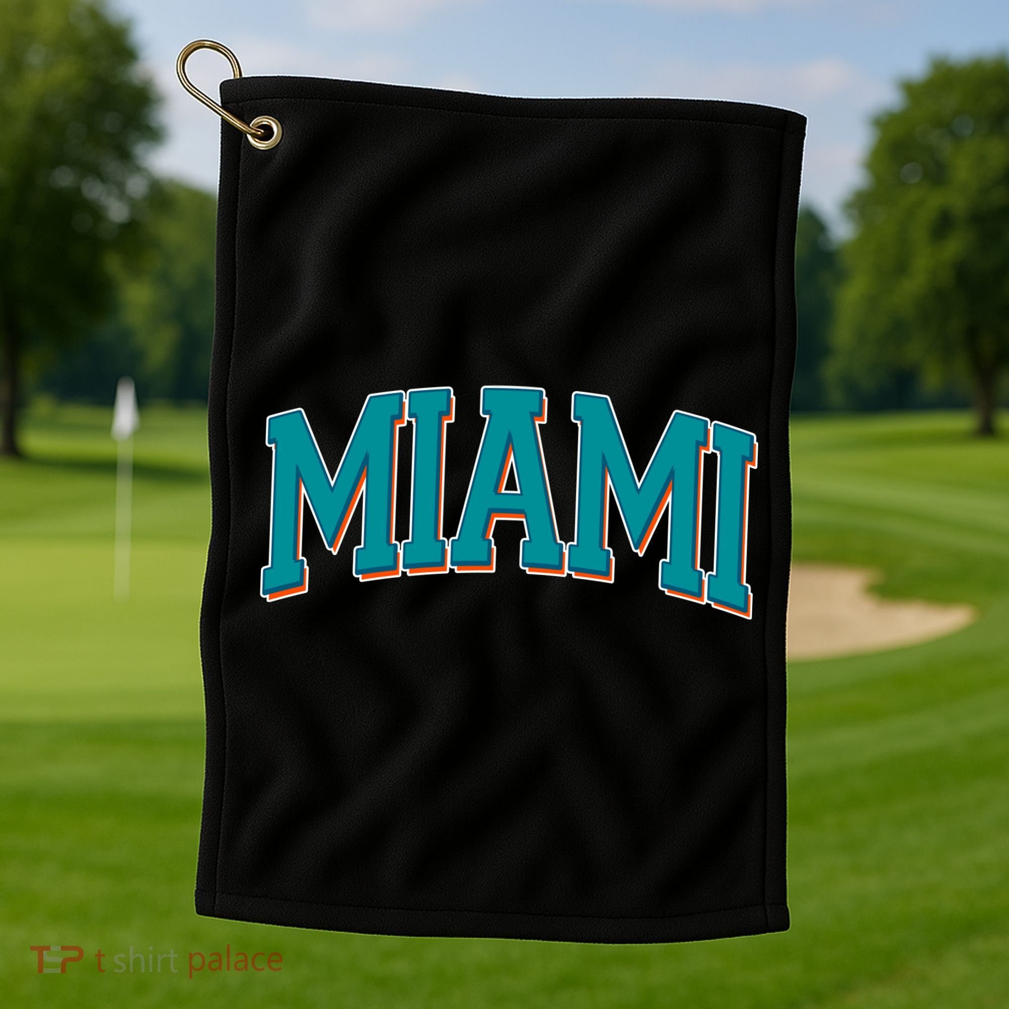 Varsity Miami Football Golf Towel
