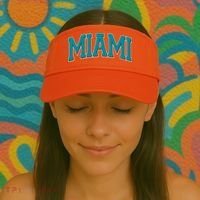 Varsity Miami Football Visor thumb 2