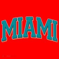 Varsity Miami Football Santa Hat thumb 1