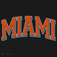 Varsity Miami Football Orange Version USA-Made Doggie Bandana thumb 2
