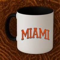 Varsity Miami Football Orange Version Coffee Mug thumb 2