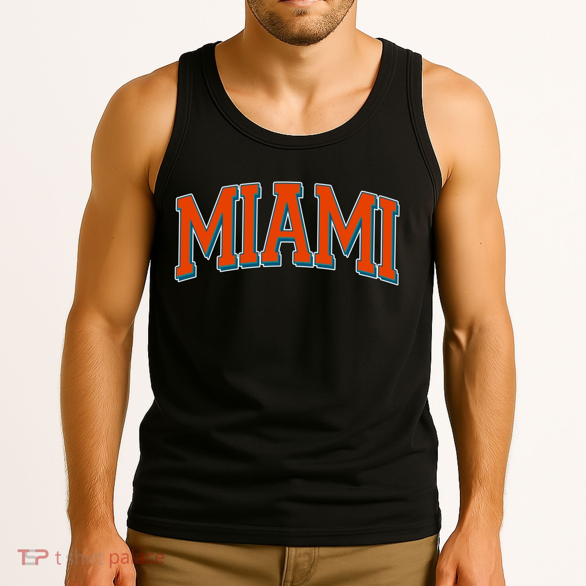 Varsity Miami Football Orange Version Tank Top