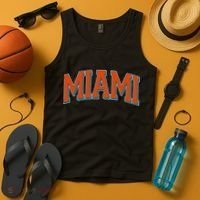 Varsity Miami Football Orange Version Tank Top thumb 4